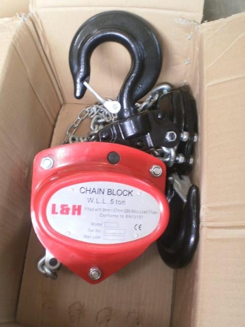 5937 - SOLD - Hoist - Hand Chain Hoist - L & H - 5000kg